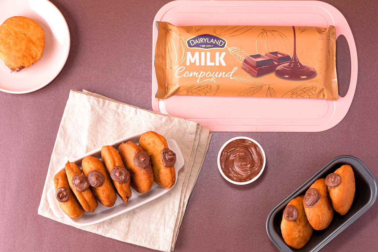 Chocolate filled Mahamri recipe